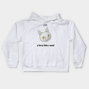 Cat, A Furry Little C-Word Kids Hoodie